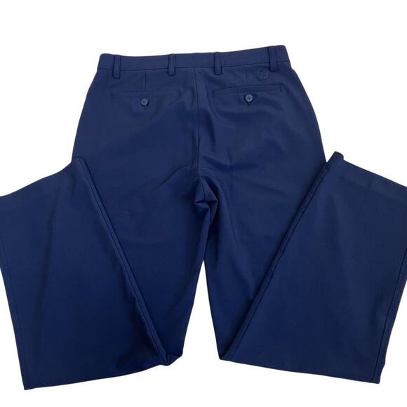 Footjoy Mens Sz 32x32 Flat Front Chino Pants Golf Performance Navy Quick Dry - Picture 12 of 16